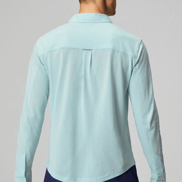 Fabletics The Dash Long Sleeve Button Up Shirt (XL) - Picture 2 of 5